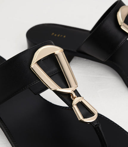 Buckled Thong Sandals