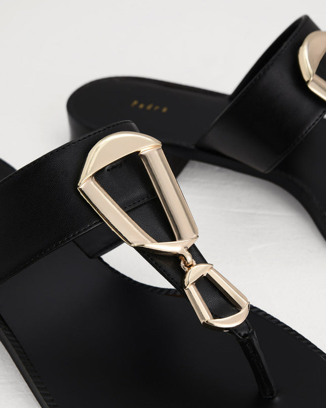 Buckled Thong Sandals