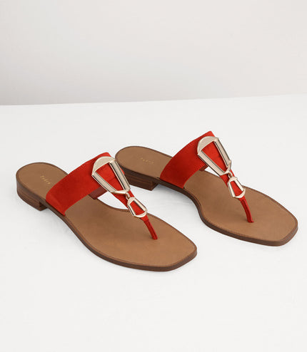 Buckled Thong Sandals