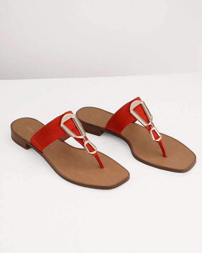 Buckled Thong Sandals