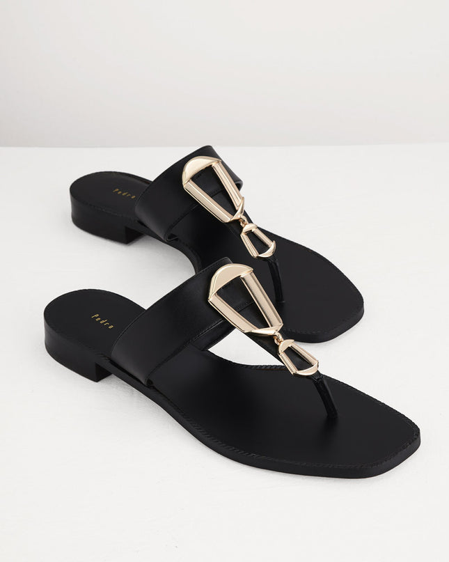 Buckled Thong Sandals