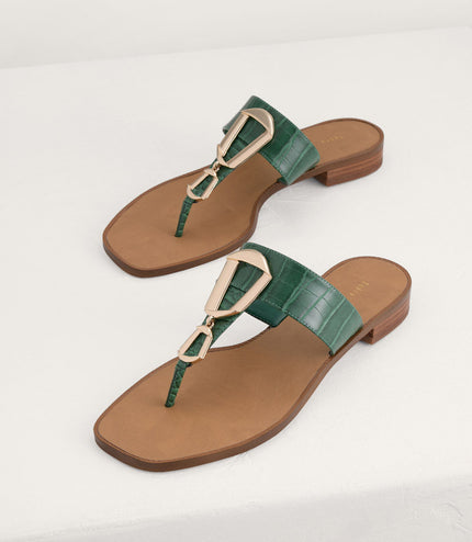 Buckled Thong Sandals