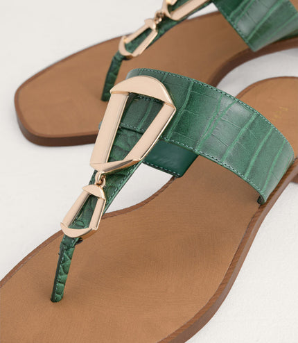 Buckled Thong Sandals