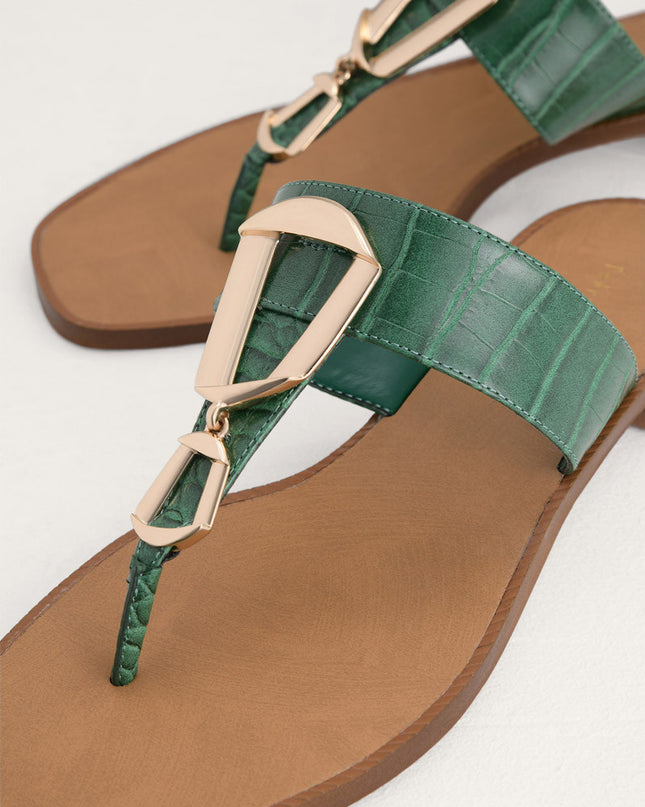 Buckled Thong Sandals