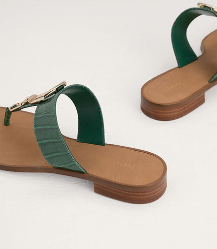 Buckled Thong Sandals