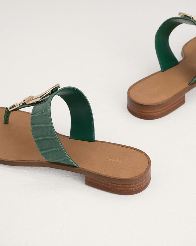 Buckled Thong Sandals