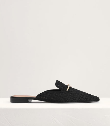 Gold Knot Detailed Mesh Mules
