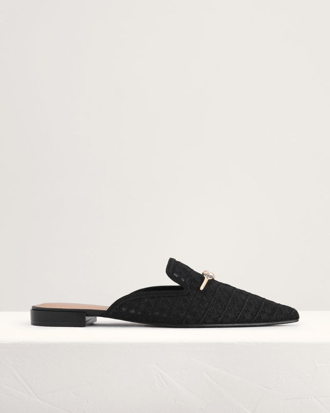 Gold Knot Detailed Mesh Mules