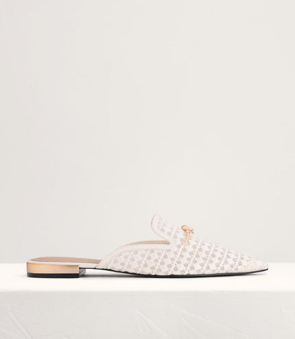Gold Knot Detailed Mesh Mules