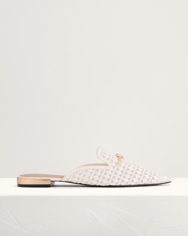 Gold Knot Detailed Mesh Mules