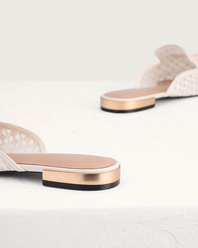 Gold Knot Detailed Mesh Mules
