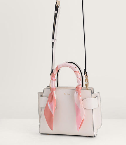 Twill-Trimmed Top Handle Bag