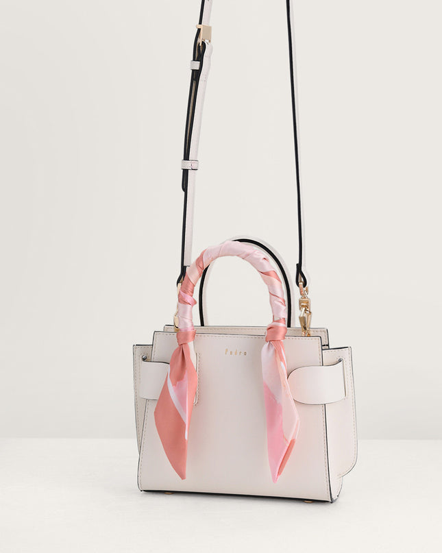 Twill-Trimmed Top Handle Bag