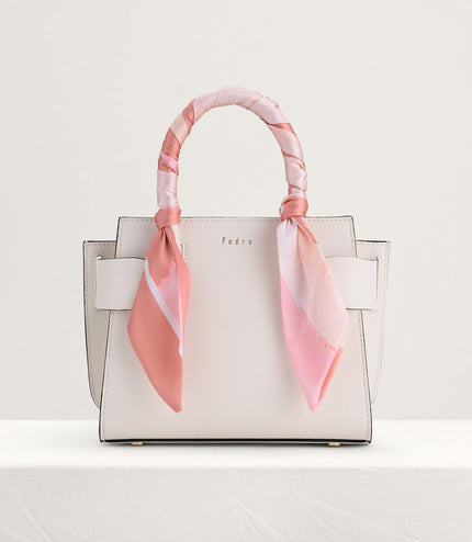 Twill-Trimmed Top Handle Bag