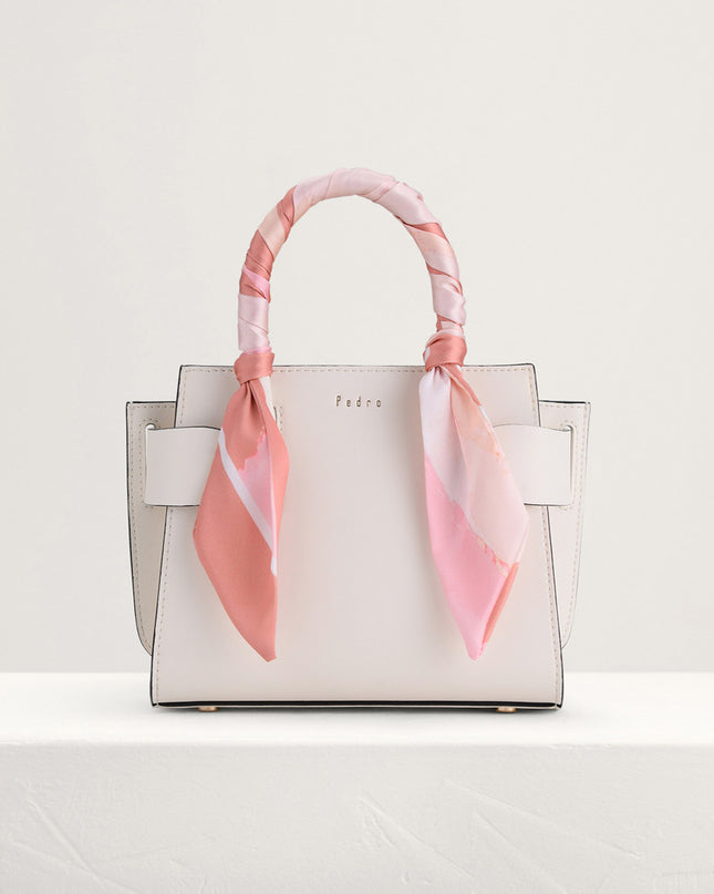 Twill-Trimmed Top Handle Bag