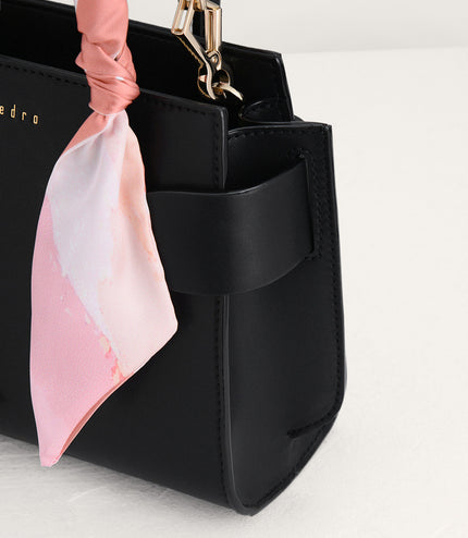 Twill-Trimmed Top Handle Bag