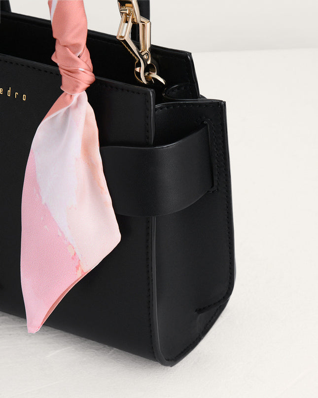 Twill-Trimmed Top Handle Bag