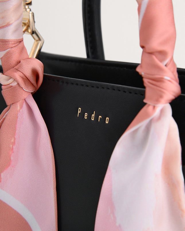 Twill-Trimmed Top Handle Bag