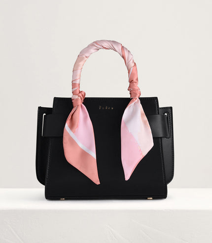 Twill-Trimmed Top Handle Bag