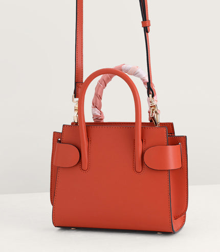 Twill-Trimmed Top Handle Bag