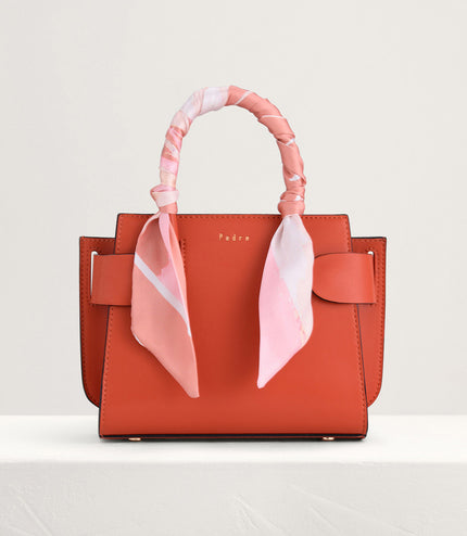 Twill-Trimmed Top Handle Bag