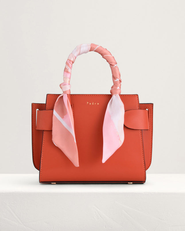 Twill-Trimmed Top Handle Bag