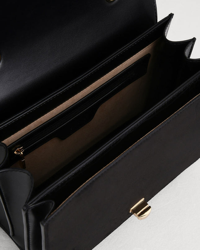 Croc-Effect Shoulder Bag
