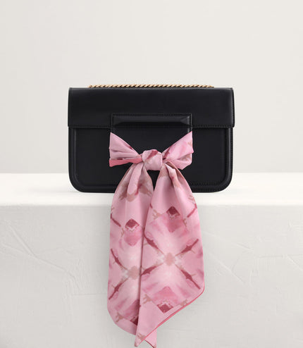 Boxy Shoulder Bag with Scarf