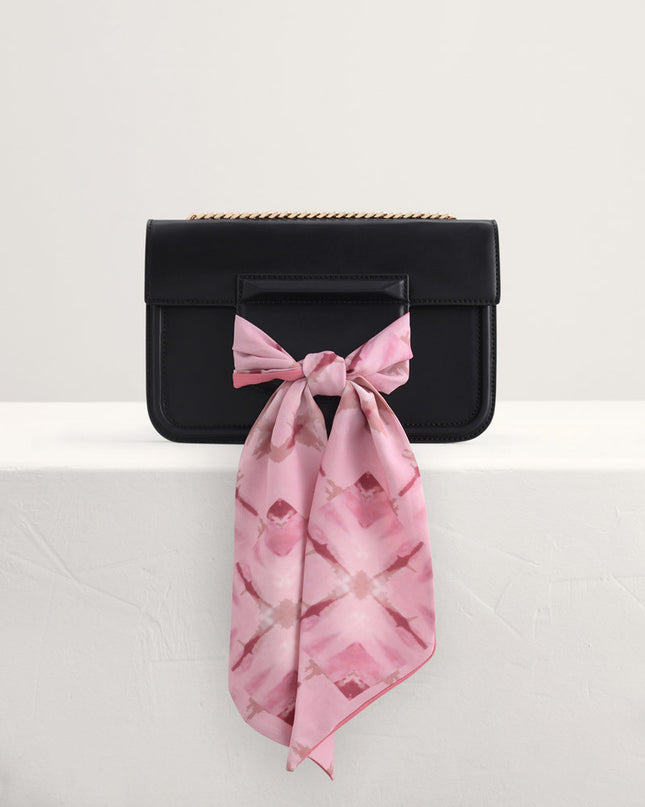 Boxy Shoulder Bag with Scarf