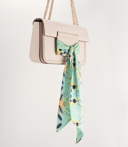 Boxy Shoulder Bag with Scarf