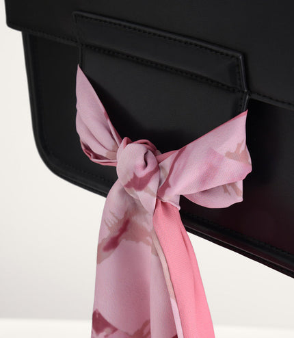Boxy Shoulder Bag with Scarf