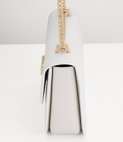 Boxy Leather Shoulder Bag