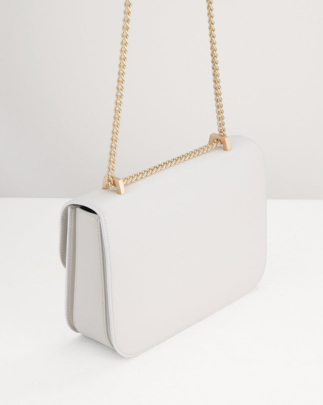 Boxy Leather Shoulder Bag