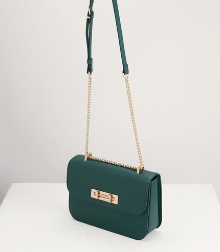 Boxy Leather Shoulder Bag