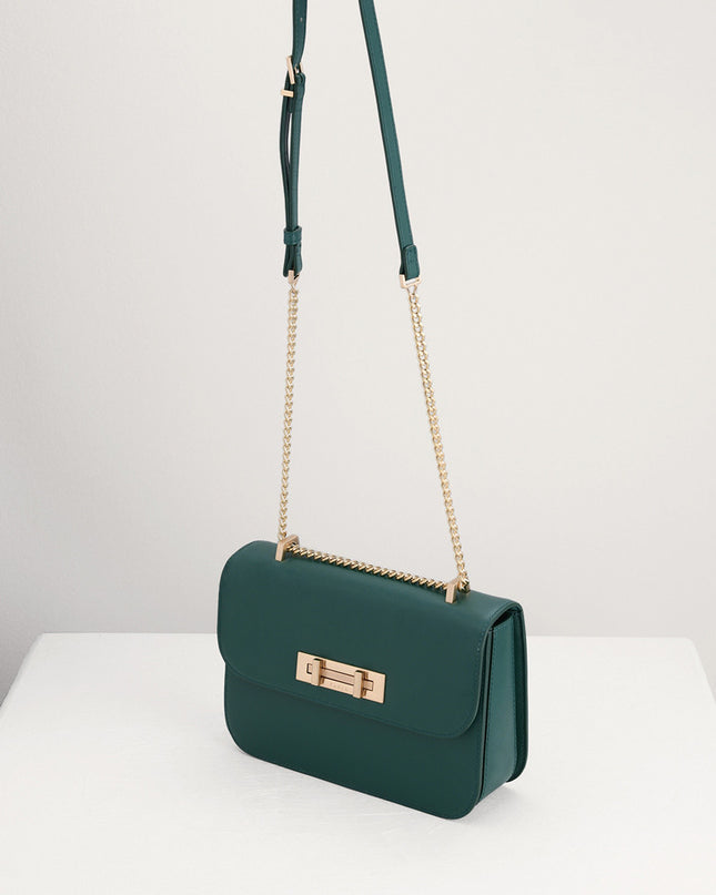 Boxy Leather Shoulder Bag