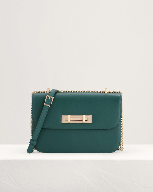 Boxy Leather Shoulder Bag