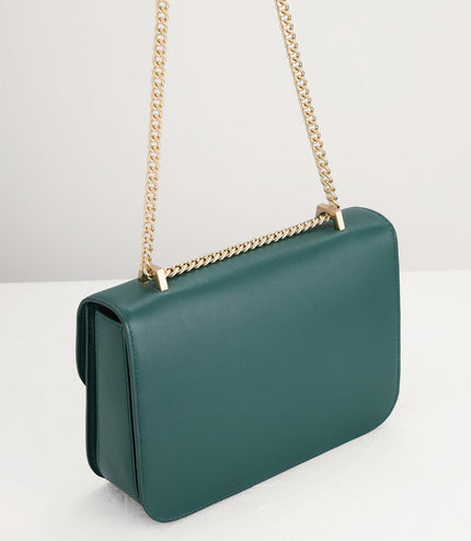 Boxy Leather Shoulder Bag