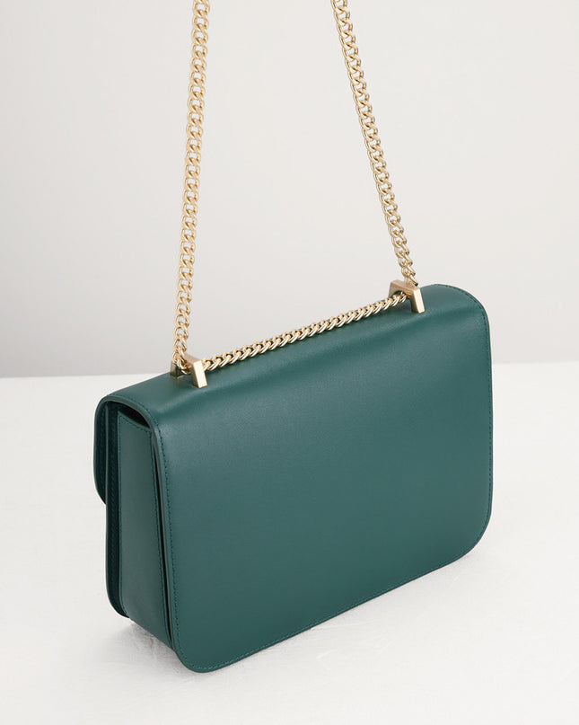 Boxy Leather Shoulder Bag