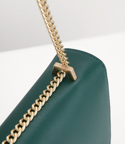 Boxy Leather Shoulder Bag