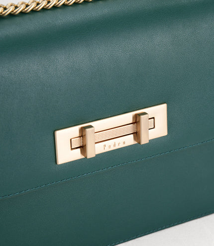 Boxy Leather Shoulder Bag
