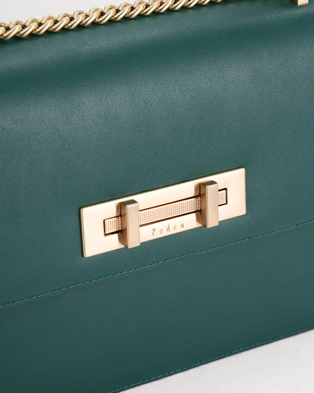 Boxy Leather Shoulder Bag
