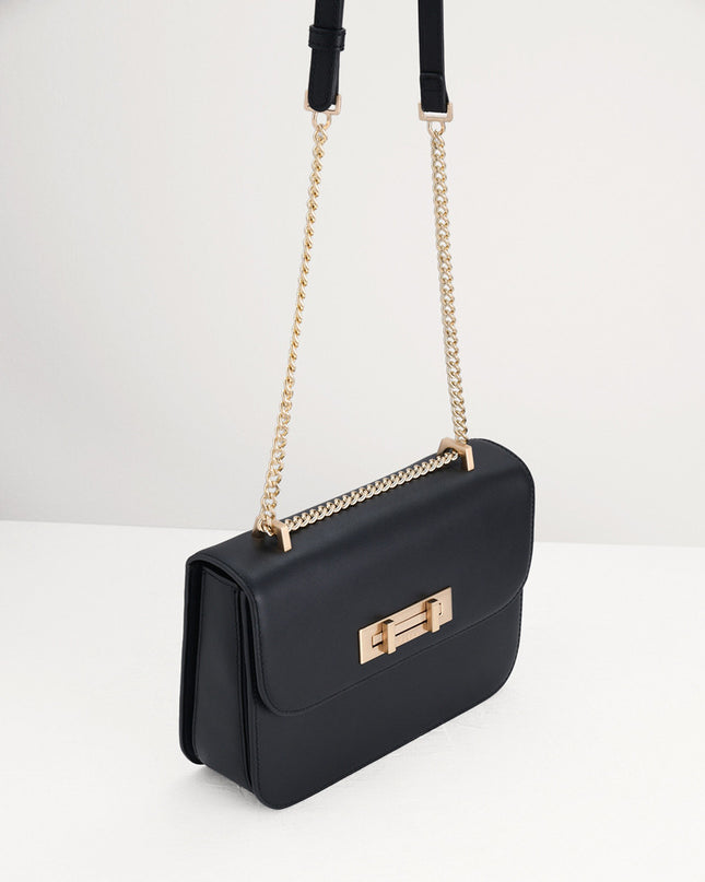 Boxy Leather Shoulder Bag