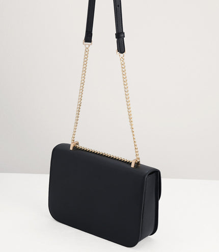 Boxy Leather Shoulder Bag