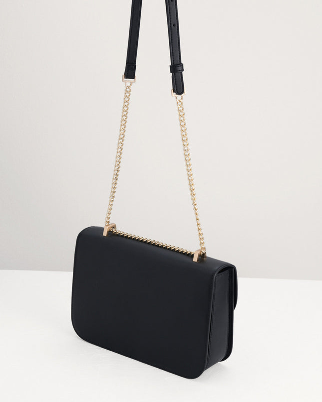 Boxy Leather Shoulder Bag