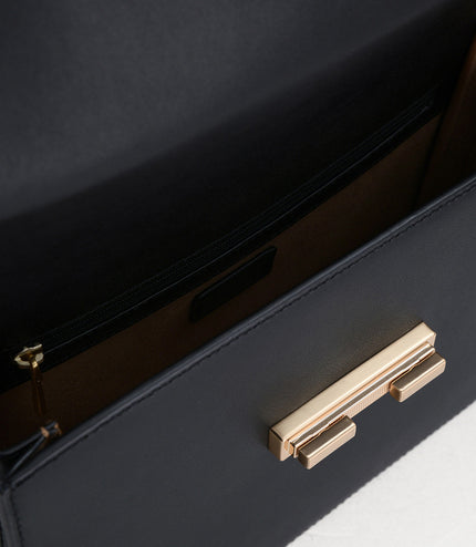 Boxy Leather Shoulder Bag
