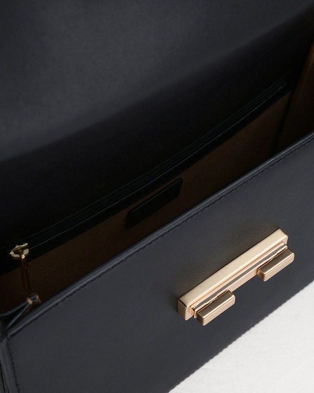 Boxy Leather Shoulder Bag