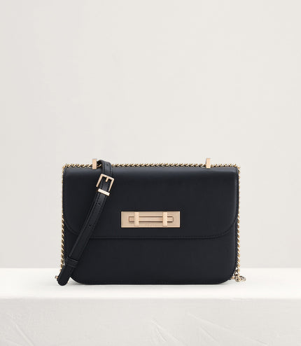 Boxy Leather Shoulder Bag