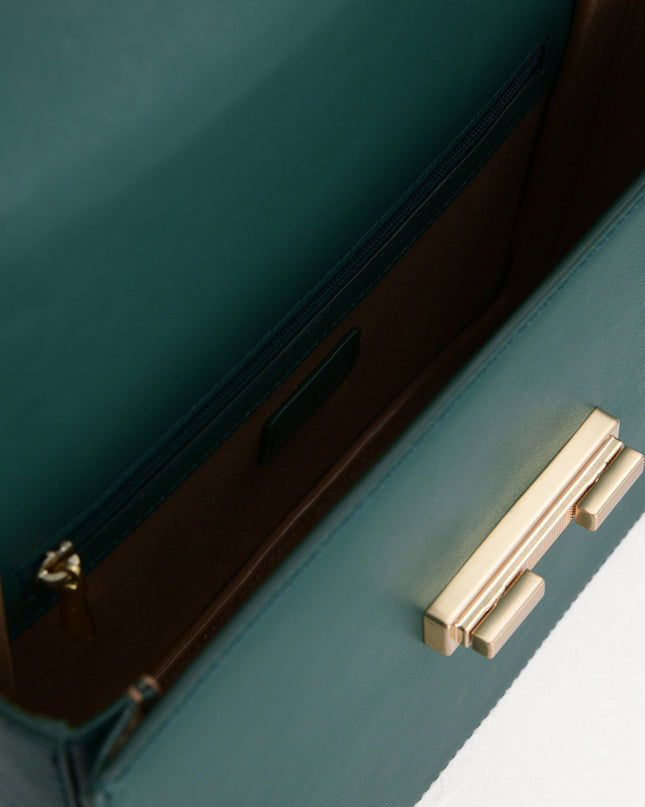 Boxy Leather Shoulder Bag