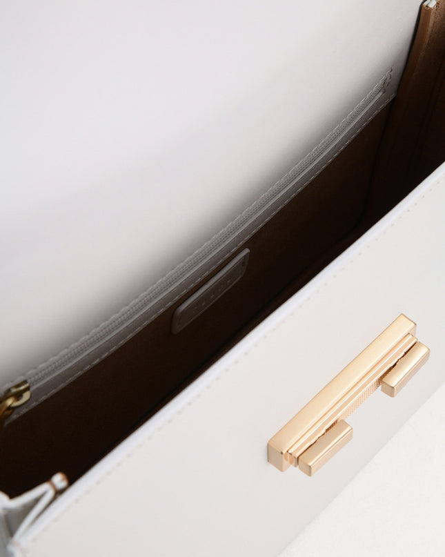 Boxy Leather Shoulder Bag