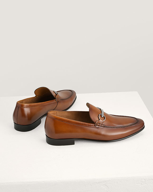 Buckle Leather Loafers